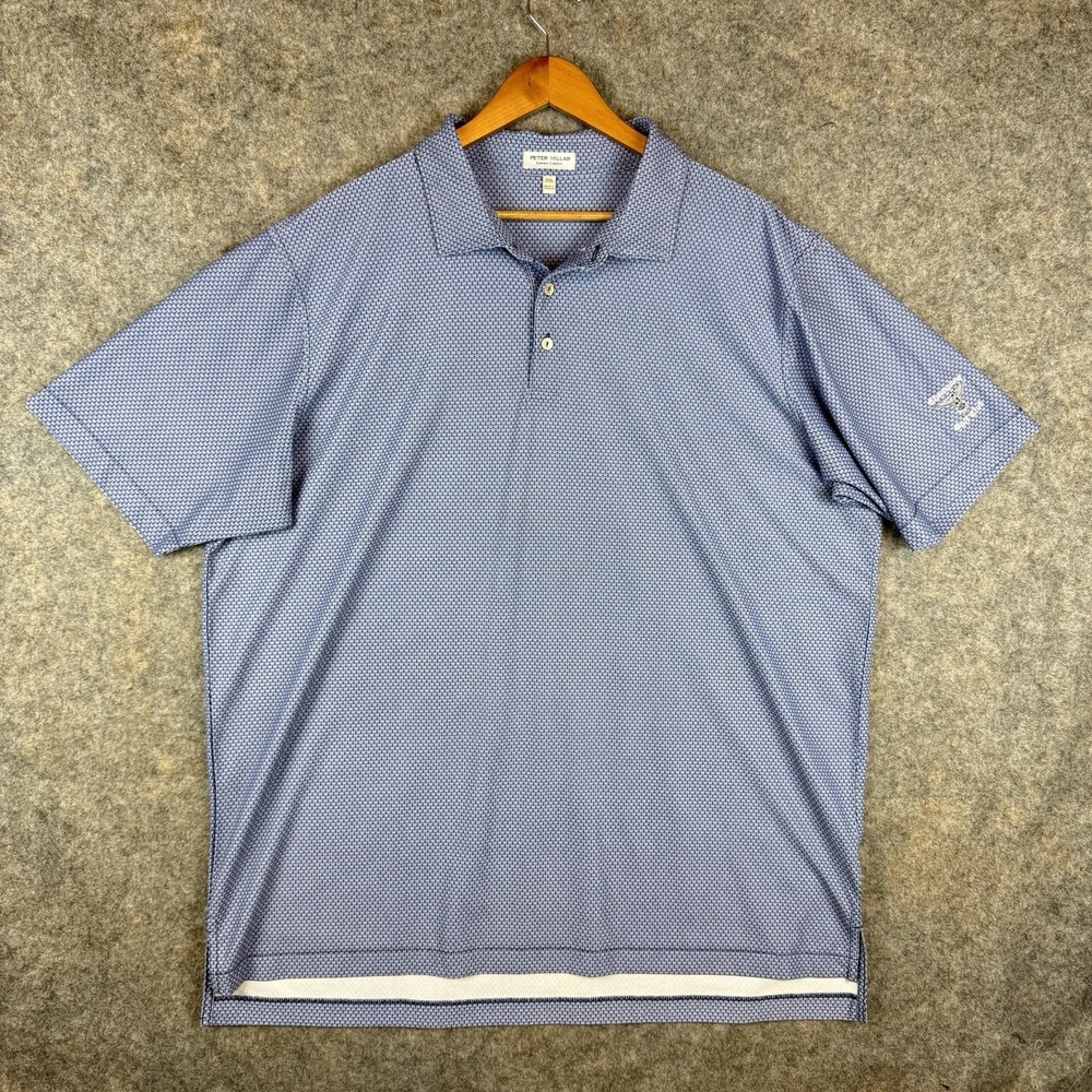 Peter Millar Champions Golf Club Polo Shirt Mens XXL Summer Comfort Waverly AOP